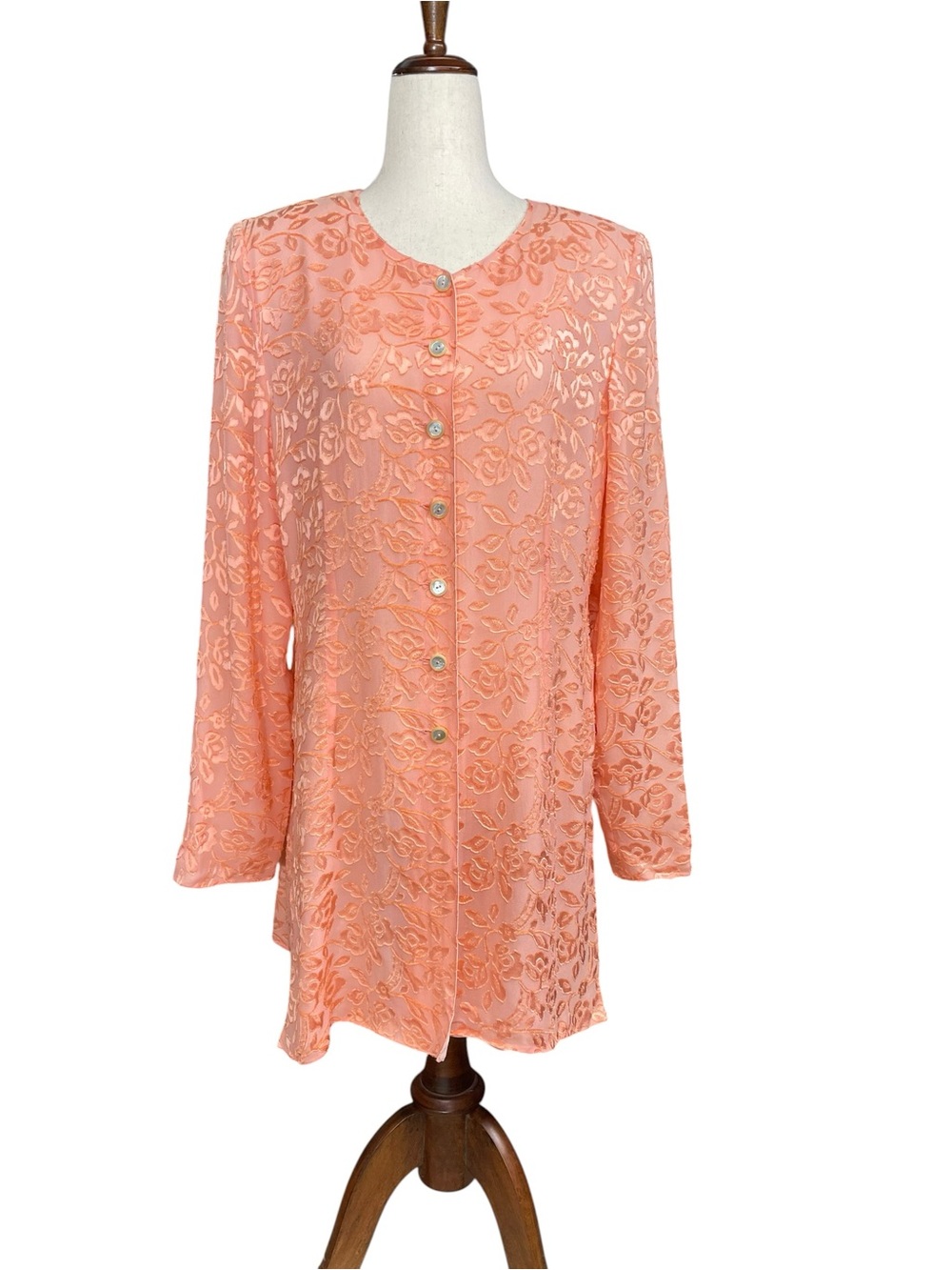 Emanuel Ungaro Paris Vintage Silk Blend Long Sleeve Jacket Pink Size EU 50 US 18